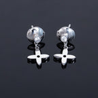 ¡®Loco¡¯VIDYLLE SILVER DIAMOND MINI DROP EARRINGS