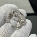 ¡®Loco¡¯LOVE DIAMOND SILVER HOOP EARRINGS