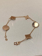 ¡®Loco¡¯STAR AND SUN 5 MOTIF MOP PINK GOLD BRACELET