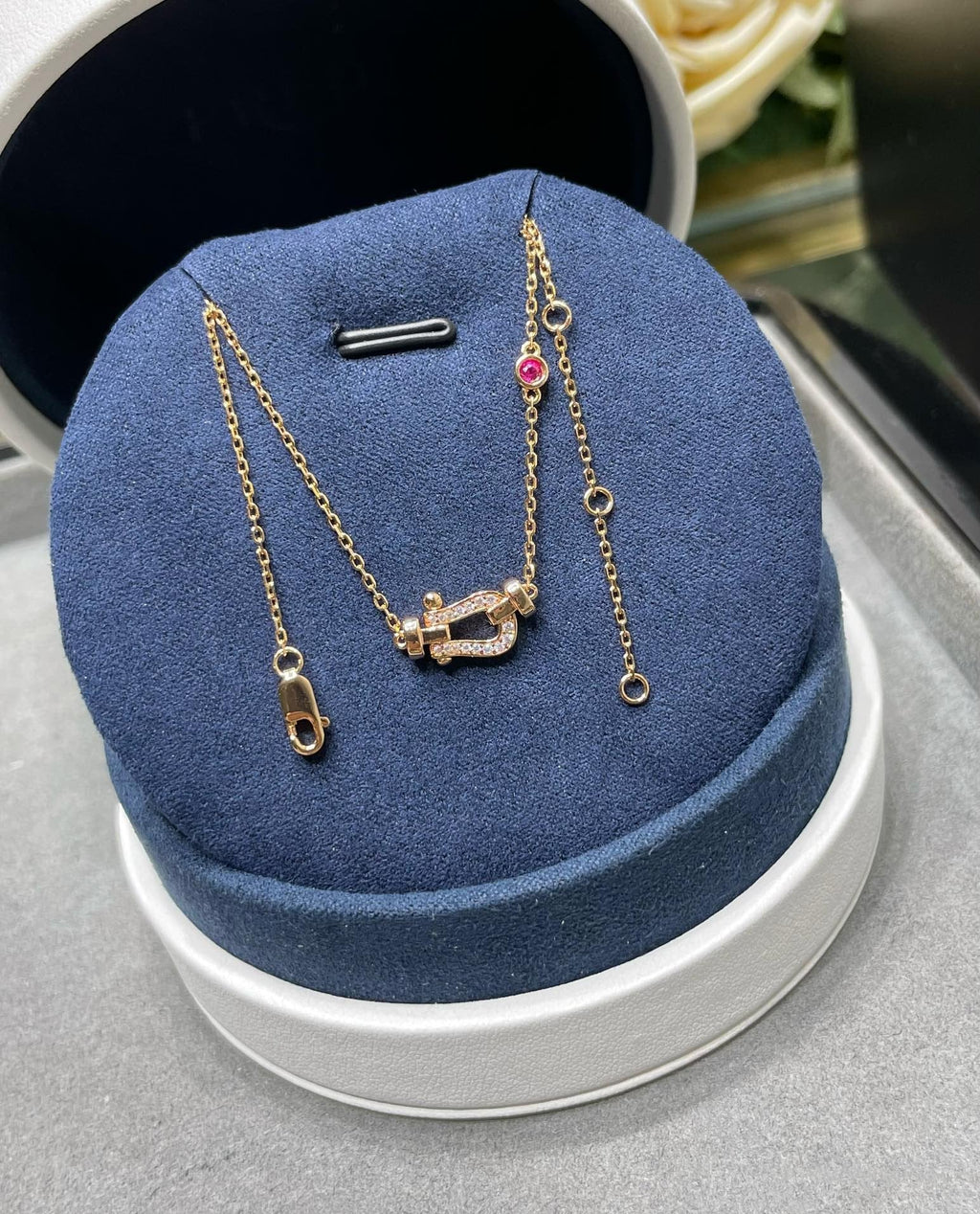¡®Loco¡¯FORCE 10 DIAMOND PINK GOLD NECKLACE