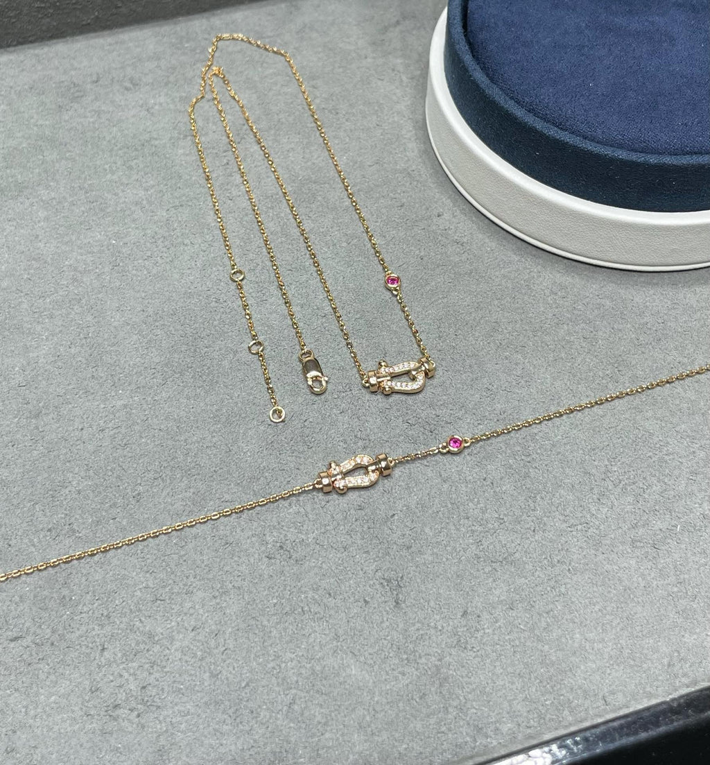 ¡®Loco¡¯FORCE 10 DIAMOND PINK GOLD NECKLACE