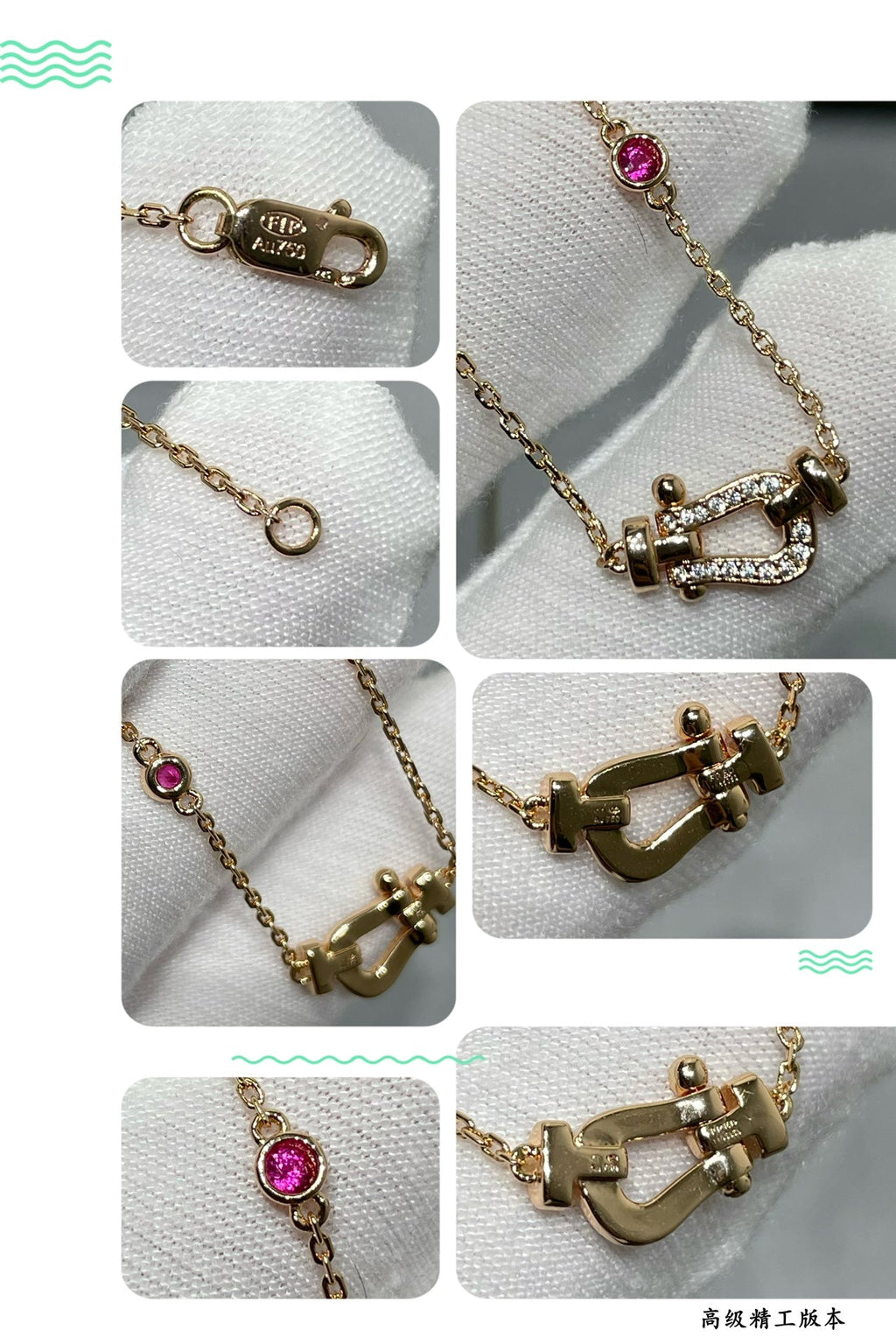 ¡®Loco¡¯FORCE 10 DIAMOND PINK GOLD NECKLACE