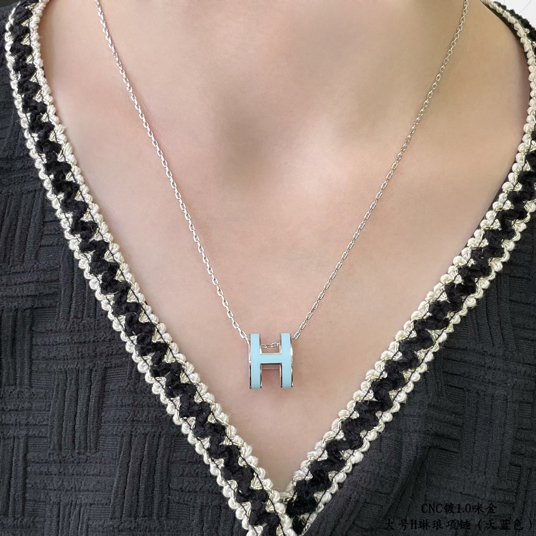 ¡®Loco¡¯POP H SKY BLUE NECKLACE