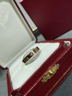 ¡®Loco¡¯LOVE PINK GOLD SILVER DIAMOND DOUBLE RING