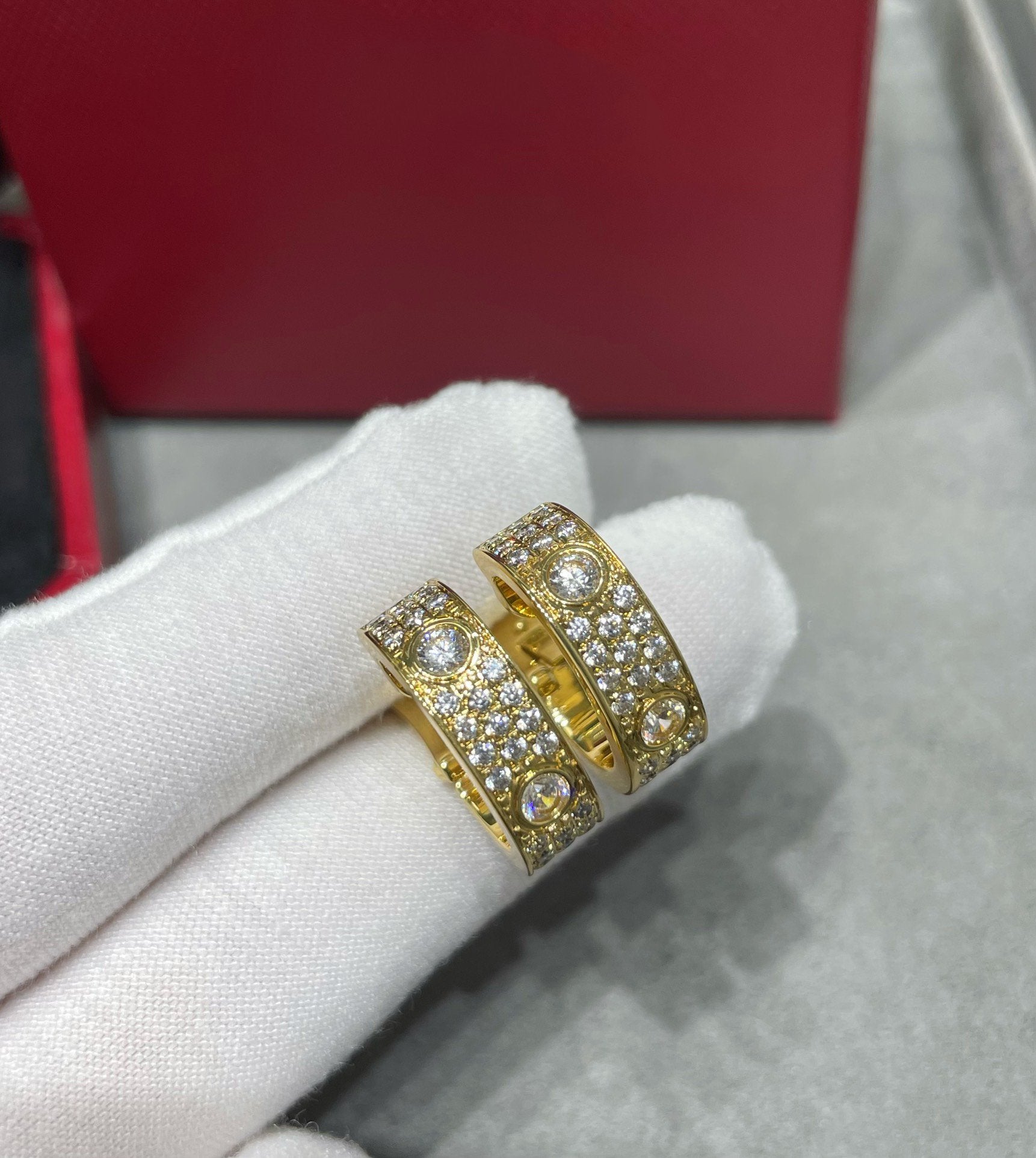 ¡®Loco¡¯LOVE 5.5MM DIAMOND PAVED EARRINGS