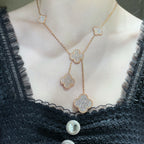 ¡®Loco¡¯CLOVER 6 MOTIF DIAMOND PAVED NECKLACE