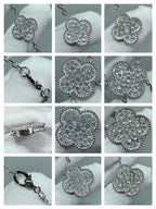 ¡®Loco¡¯CLOVER 6 MOTIF DIAMOND PAVED NECKLACE