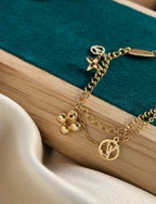 ¡®Loco¡¯BLOOMING PINK GOLD MOP BRACELET