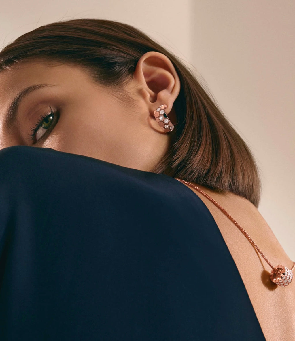 ¡®Loco¡¯BEE LOVE DIAMOND HOOP EARRINGS