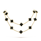 ¡®Loco¡¯CLOVER 20 MOTIFS ONYX NECKLACE