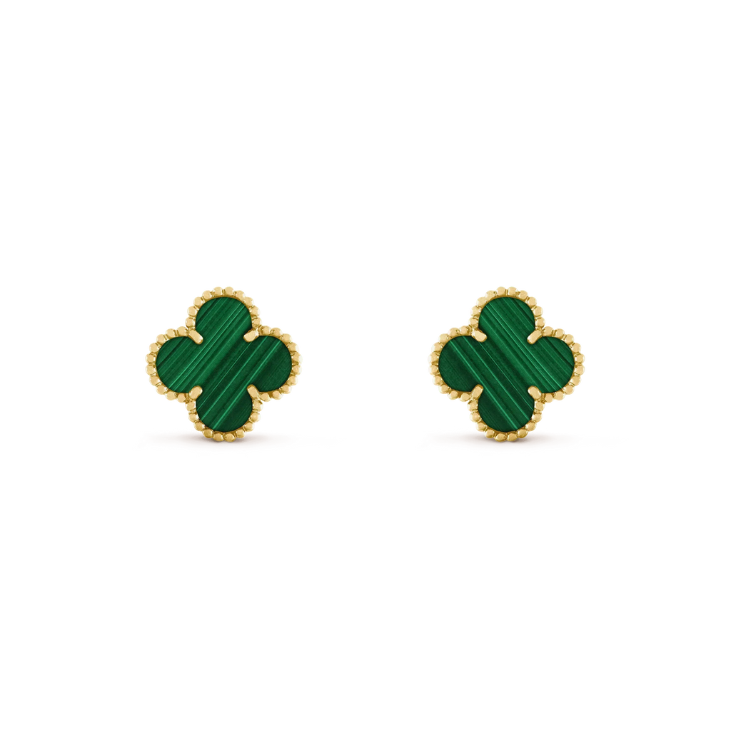 ¡®Loco¡¯CLOVER MEDIUM 1 MOTIFS MALACHITE  EARRINGS
