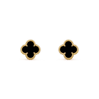 ¡®Loco¡¯CLOVER MINI 9.5MM BLACK MOP EARRINGS