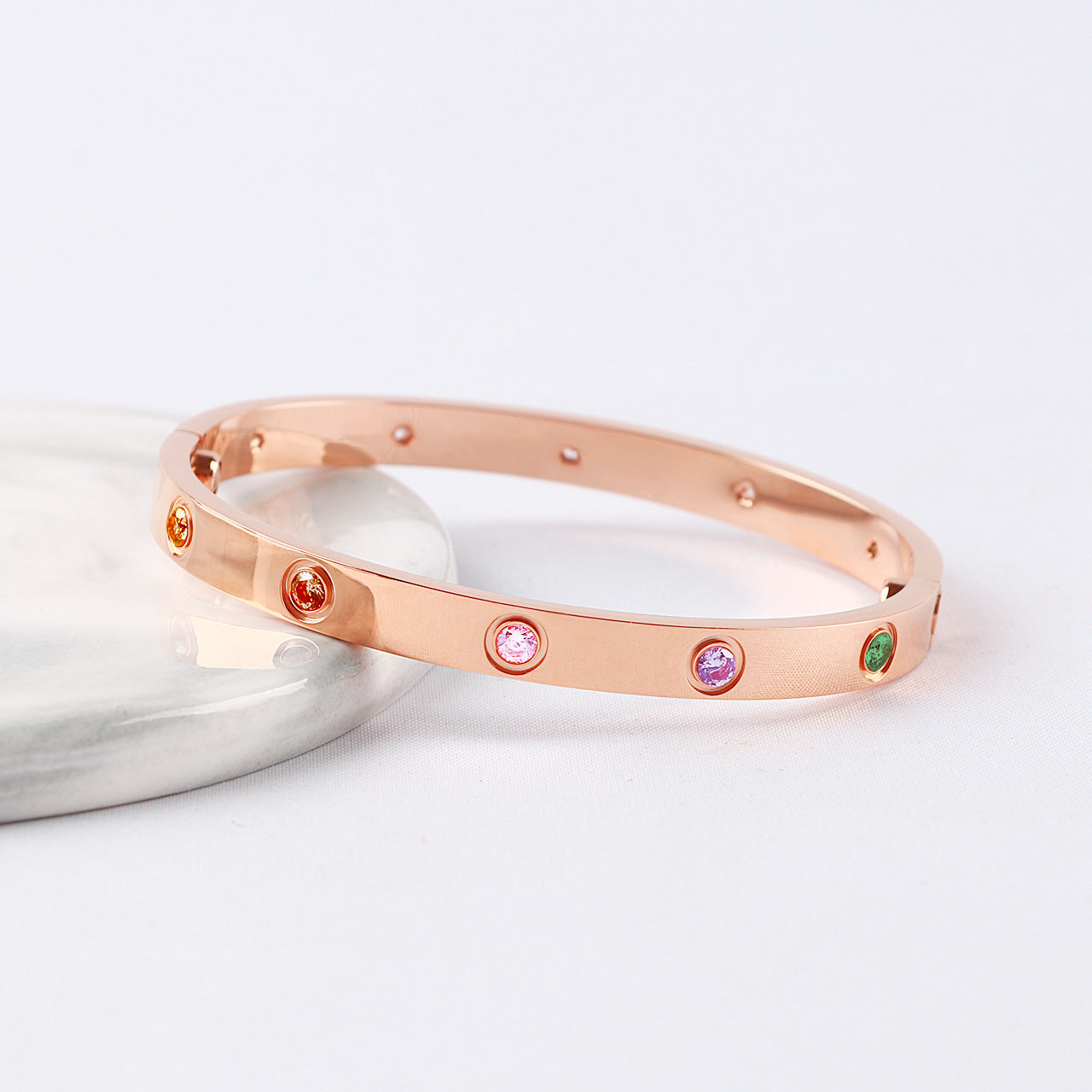 [Loco] 2026 NEW 6.1MM COLORED GEMSTONE BRACELET