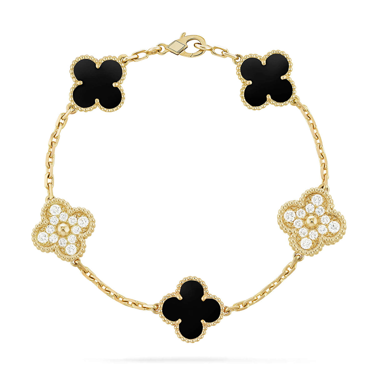[Loco]New CLOVER 5 MOTIF ONYXS BRACELET COLLECTION
