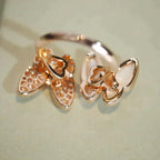 ¡®Loco¡¯TWIN BUTTERFLY DIAMOND MOP RING