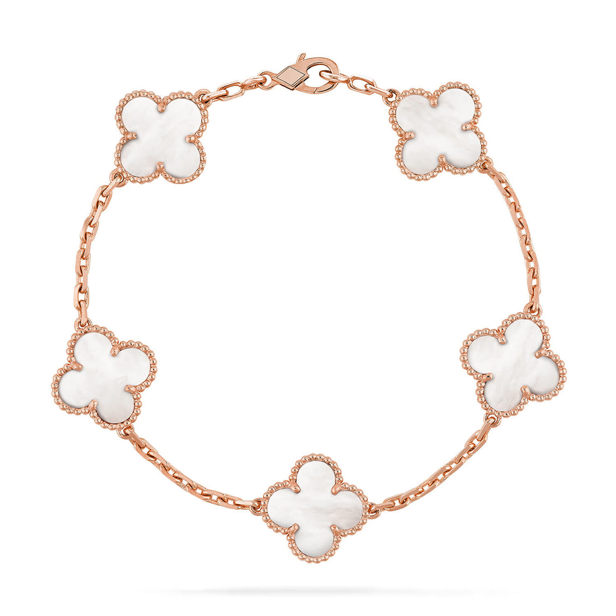 [Loco]New CLOVER WHITE PEARL MOP 5 MOTIF BRACELET COLLECTION