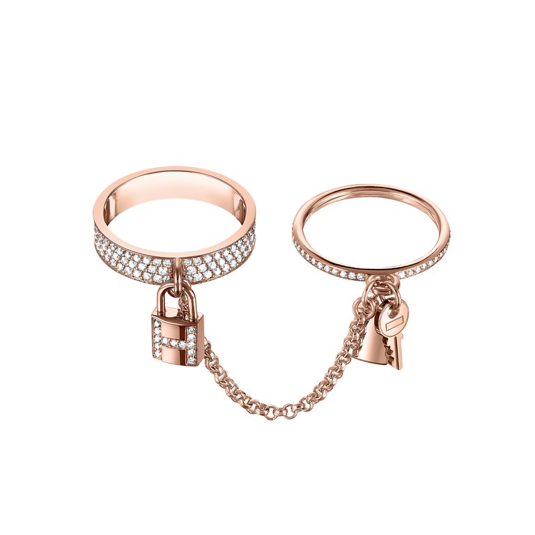 ¡®Loco¡¯HM KELLY CLOCHETTE DOUBLE RING IN  WITH DIAMONDS