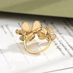 ¡®Loco¡¯CLOVER COMOS GOLD DIAMOND RING