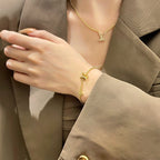 ¡®Loco¡¯LOGO STAR MOTIF GOLD BRACELET