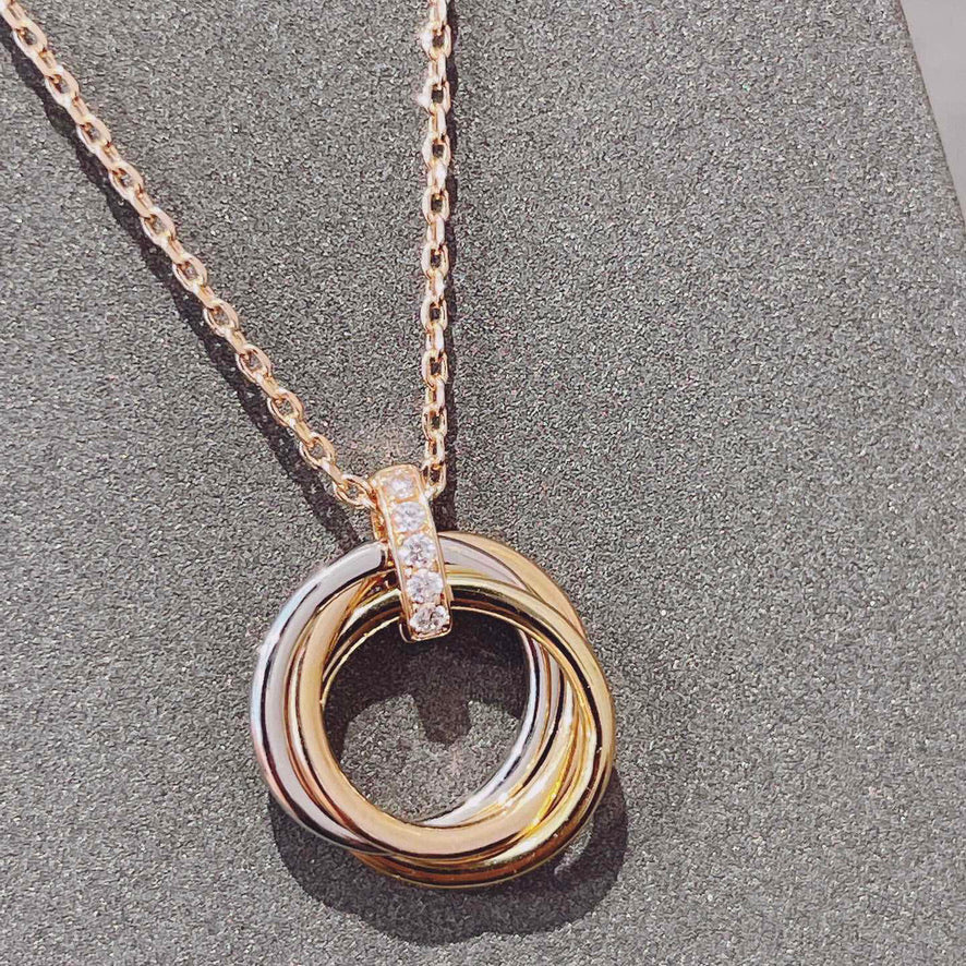 ¡®Loco¡¯TRINITY NECKLACE GOLD  DIAMONDS
