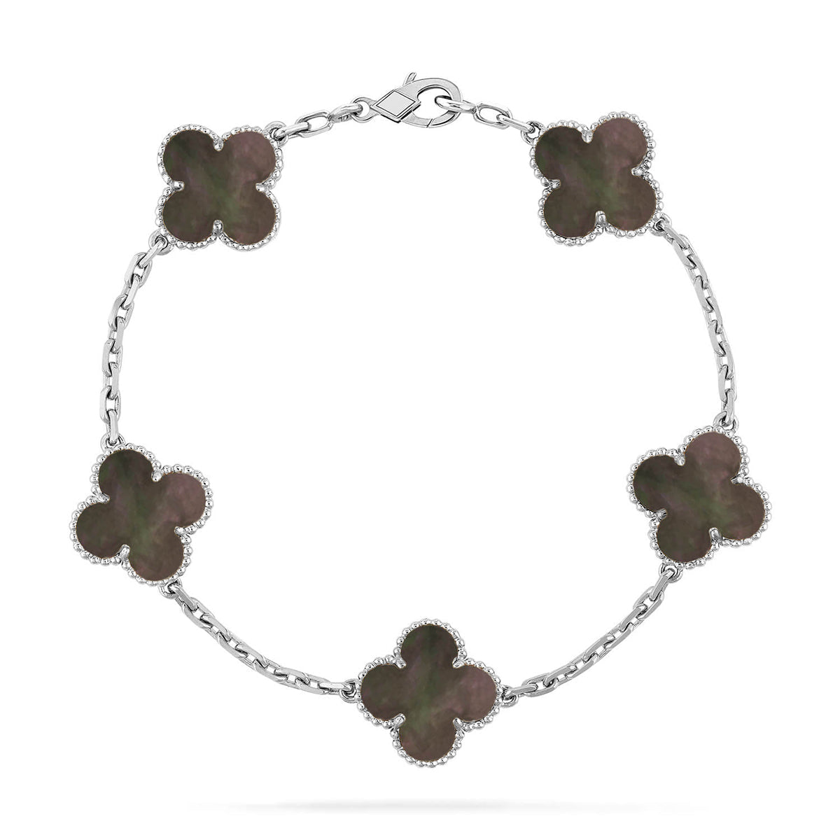 [Loco]New CLOVER 5 MOTIF GRAY MOP BRACELET COLLECTION