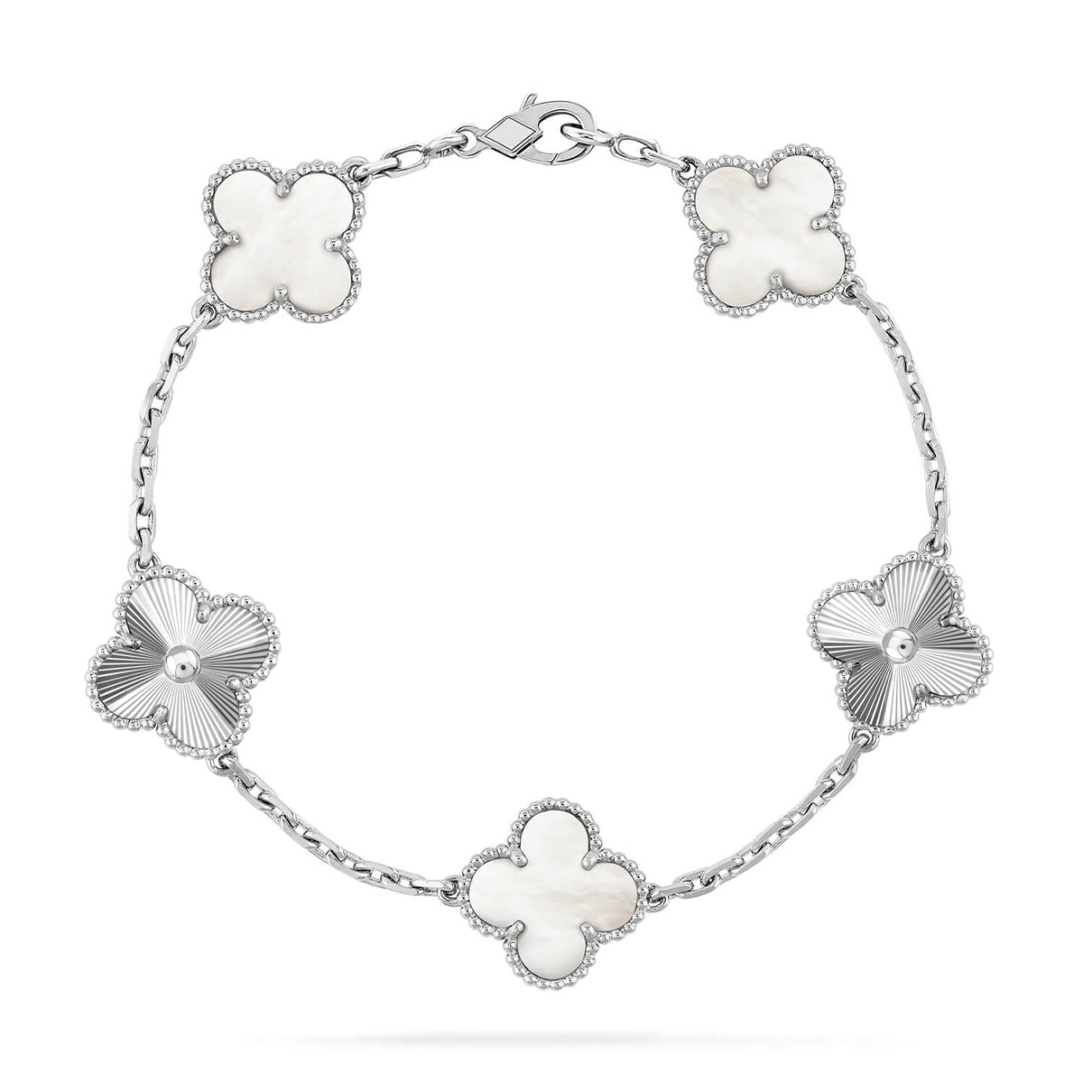 [Loco]New CLOVER WHITE PEARL MOP 5 MOTIF BRACELET COLLECTION