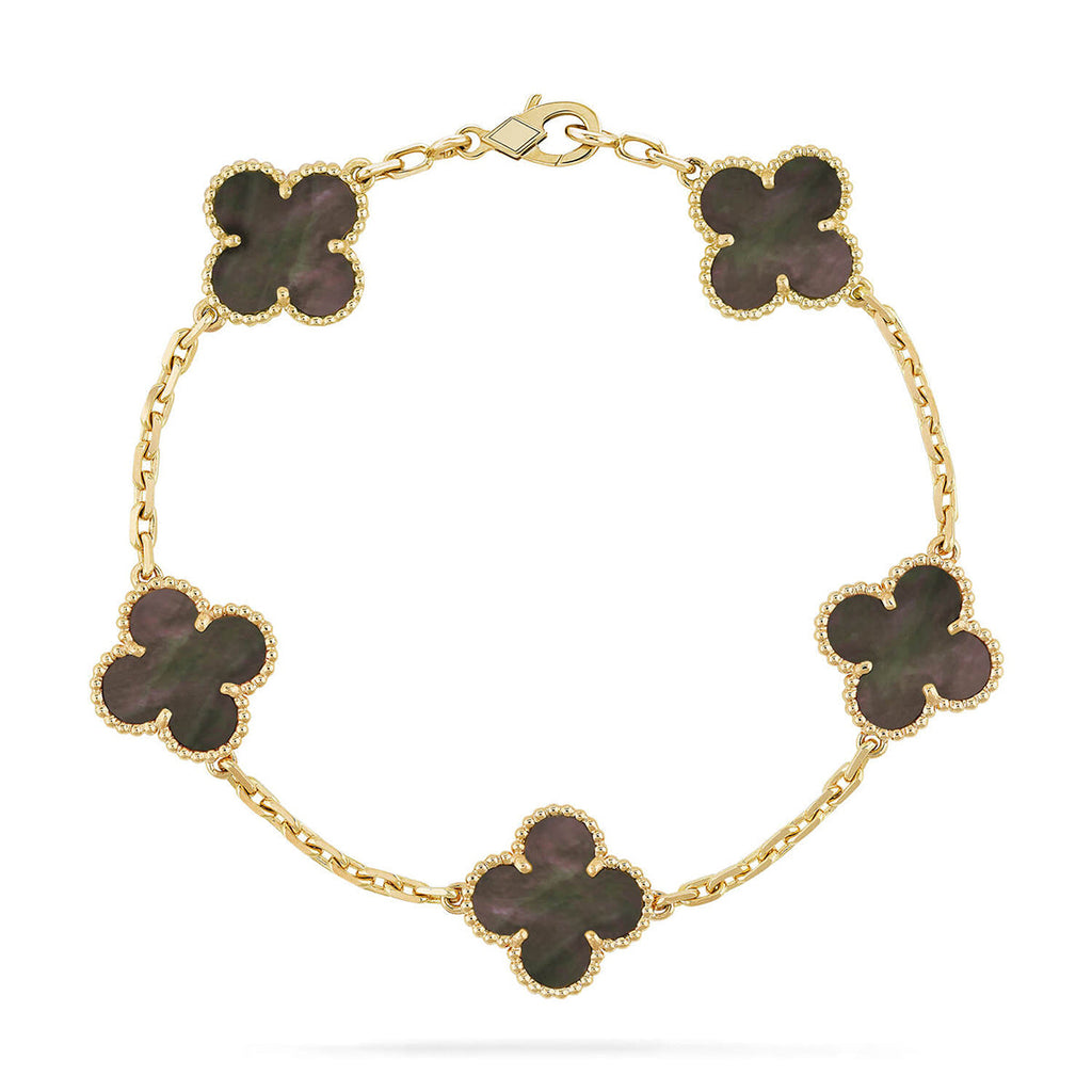 [Loco]New CLOVER 5 MOTIF GRAY MOP BRACELET COLLECTION
