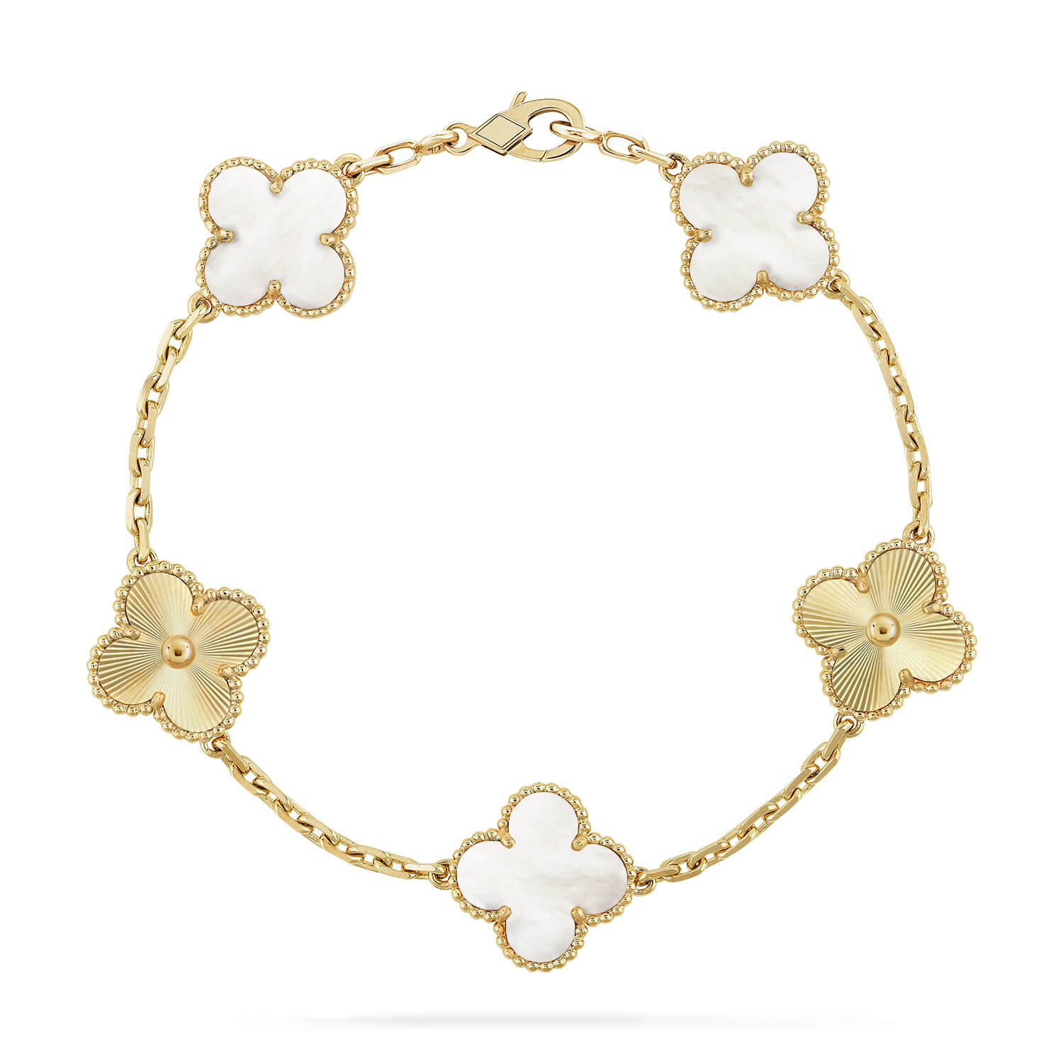 [Loco]New CLOVER WHITE PEARL MOP 5 MOTIF BRACELET COLLECTION