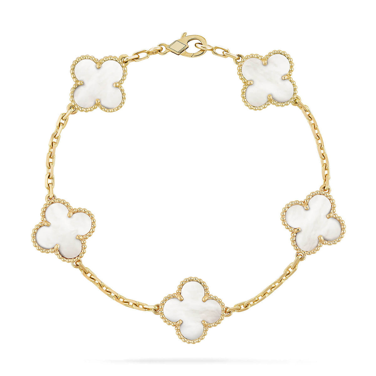 [Loco]New CLOVER WHITE PEARL MOP 5 MOTIF BRACELET COLLECTION