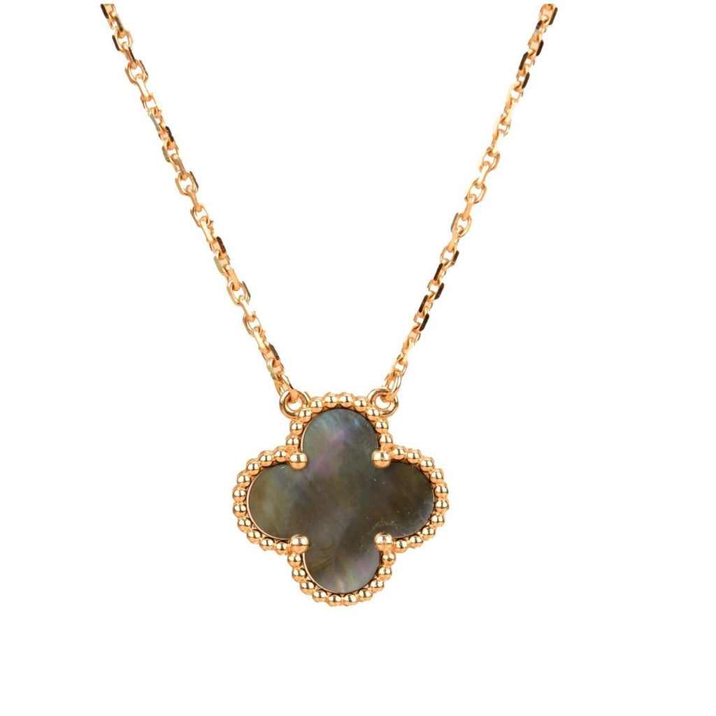 ¡®Loco¡¯CLOVER 15MM  GRAY MOTHER OF PEARL NECKLACE