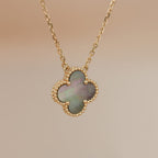 ¡®Loco¡¯CLOVER 15MM  GRAY MOTHER OF PEARL NECKLACE