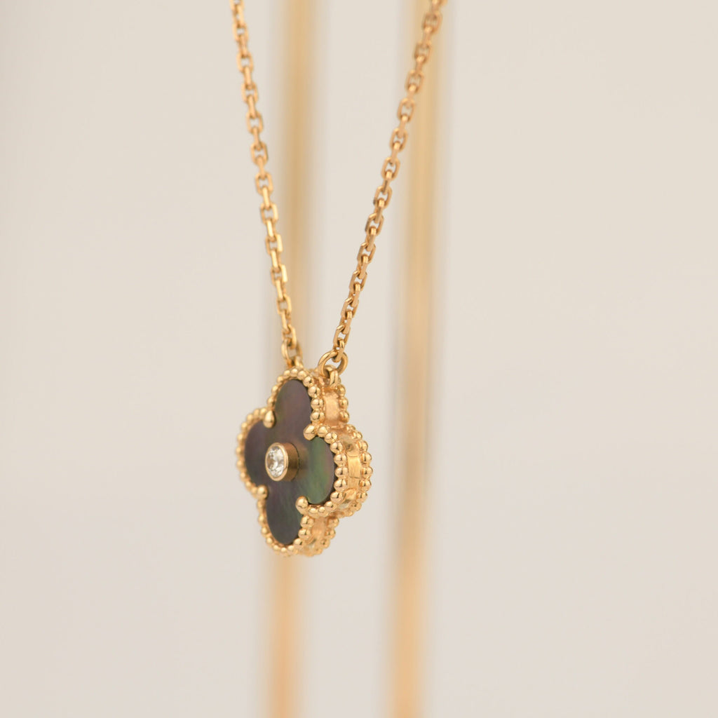 ¡®Loco¡¯CLOVER 15MM DIAMOND AND MOTHER-OF-GREY NECKLACE