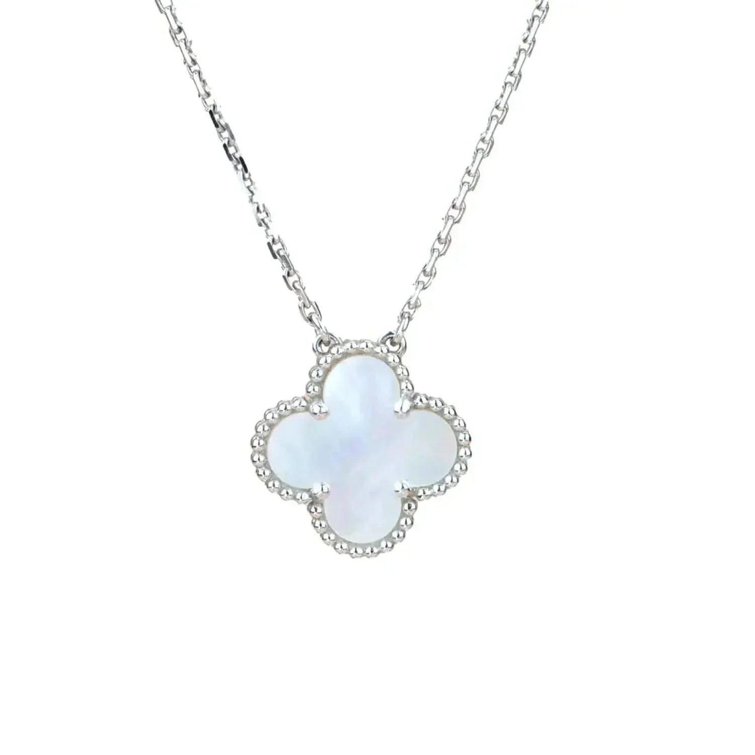 ¡®Loco¡¯CLOVER  15MM WHITE MOTHER-OF-PEARL SILVER