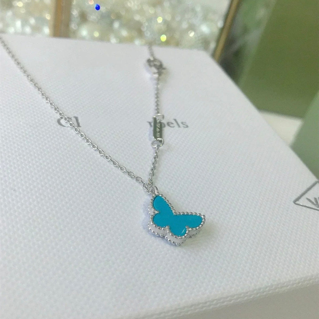 ¡®Loco¡¯BUTTERFLY TURQUOISE BUTTERFLY BRACELET SILVER