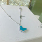 ¡®Loco¡¯BUTTERFLY TURQUOISE BUTTERFLY BRACELET SILVER