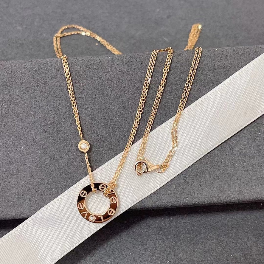 ¡®Loco¡¯LOVE NECKLACE 16MM 2 DIAMONDS
