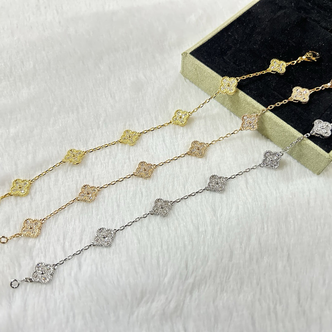 [Loco]New CLOVER 6 MOTIF DIAMOND BRACELET