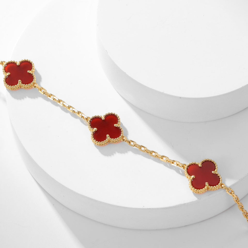 ¡®Loco¡¯CLOVER 10 MOTIFS CARNELIAN NECKLACE