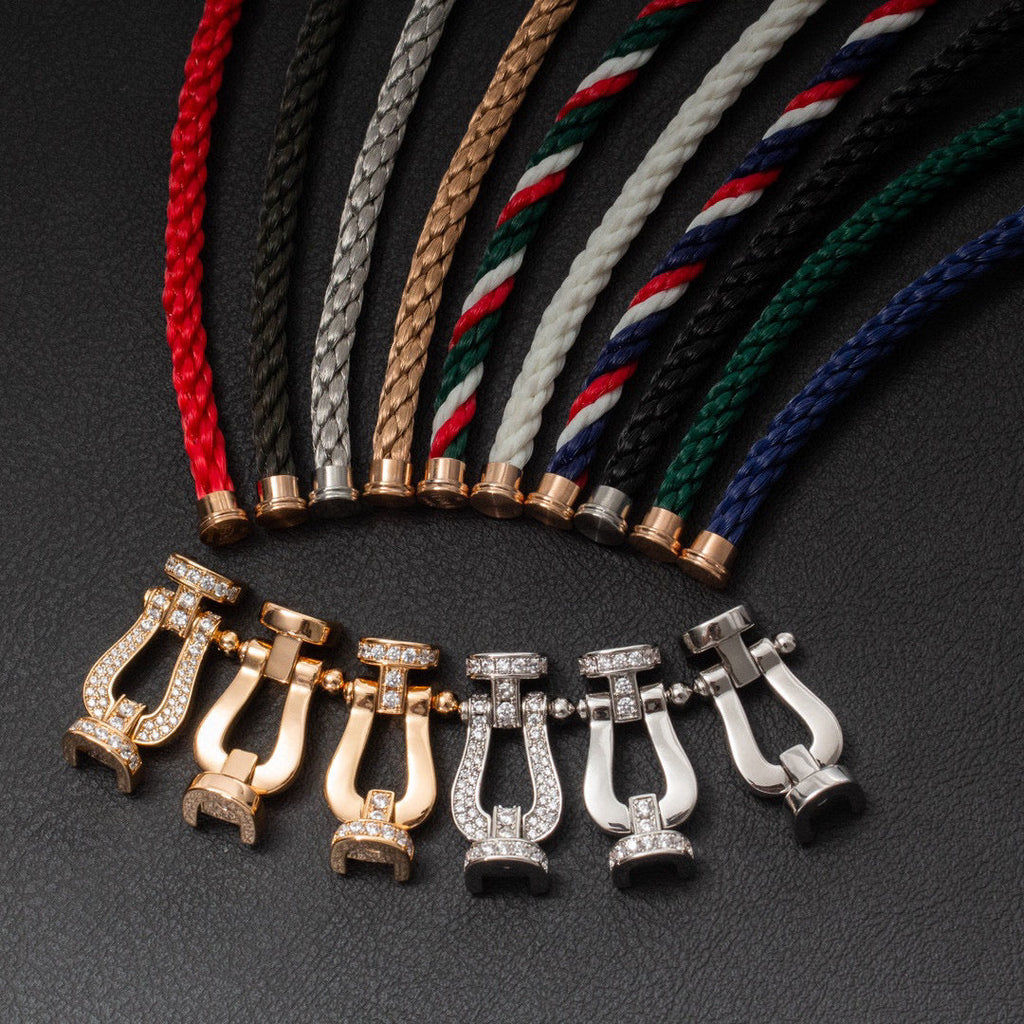 ¡®Loco¡¯FORCE LARGE HORSESHOE HALF DIAMOND BRACELET ROSE GOLD