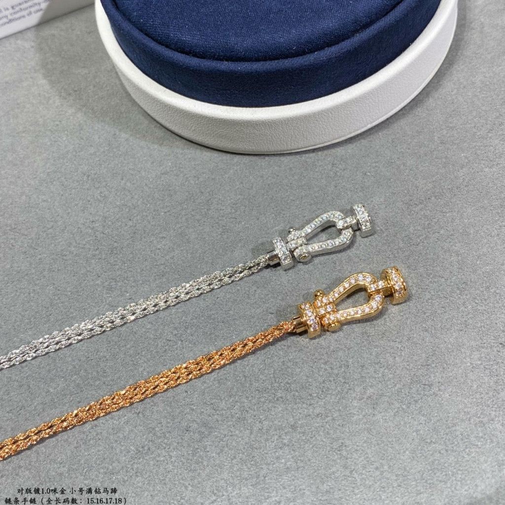 ¡®Loco¡¯FORCE SMALL HORSESHOE  DIAMOND CHAIN ROPE BRACELET