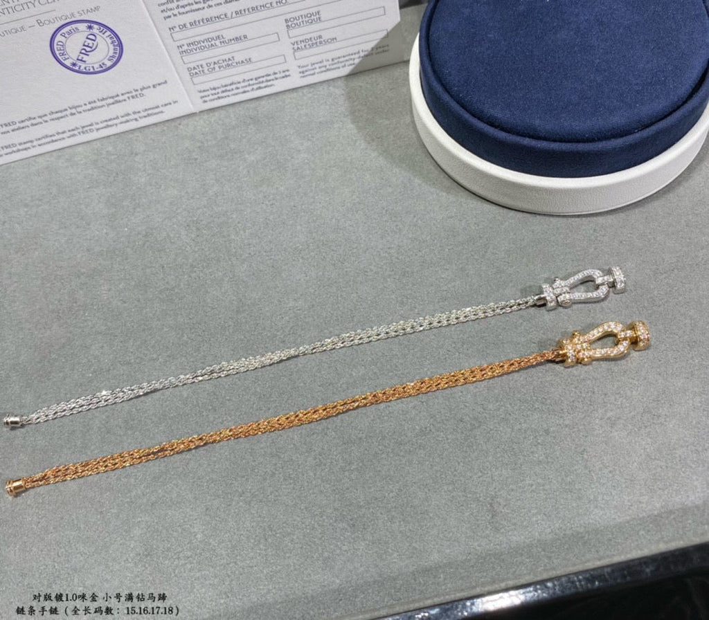 ¡®Loco¡¯FORCE SMALL HORSESHOE  DIAMOND CHAIN ROPE BRACELET