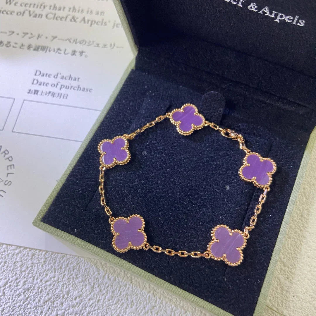 [Loco]New  CLOVER 5 MOTIF VIOLET BRACELET COLLECTION