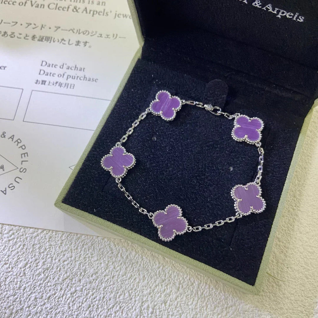 [Loco]New  CLOVER 5 MOTIF VIOLET BRACELET COLLECTION