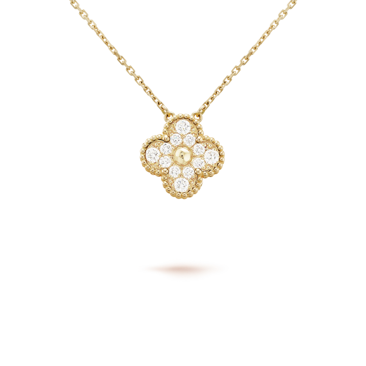¡®Loco¡¯CLOVER 15MM DIAMOND SINGLE FLOWER NECKLACE