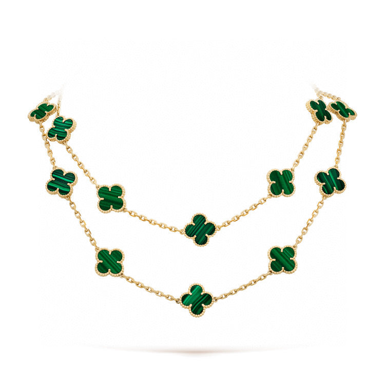 ¡®Loco¡¯CLOVER 20 MOTIFS MALACHITE GOLD