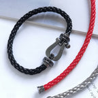 ¡®Loco¡¯FORCE LARGE SERIES HORSESHOE BLACK SAMURAI BRACELET