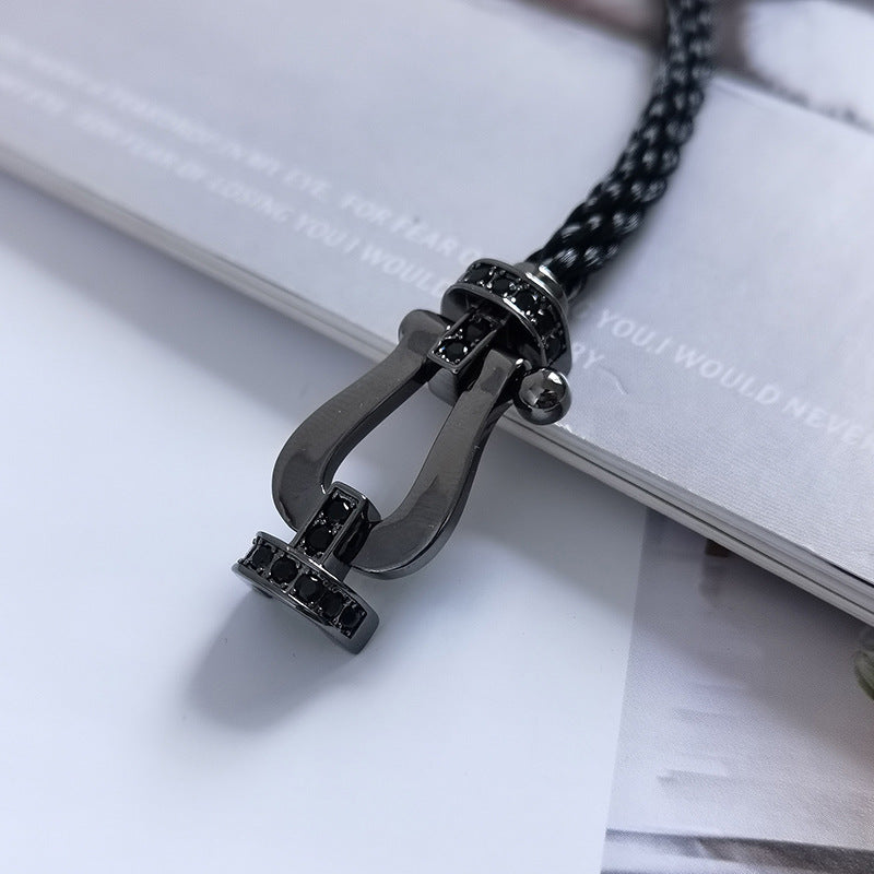 ¡®Loco¡¯FORCE LARGE SERIES HORSESHOE BLACK SAMURAI BRACELET