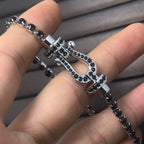 ¡®Loco¡¯FORCE  LARGE HORSESHOE FULL DIAMOND TENNIS BRACELET