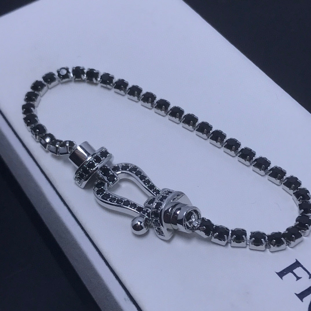 ¡®Loco¡¯FORCE  LARGE HORSESHOE FULL DIAMOND TENNIS BRACELET