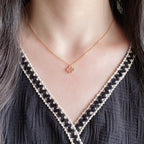 ¡®Loco¡¯CLOVER 15MM PINK MOTHER-OF-PEARL SINGLE FLOWER NECKLACE